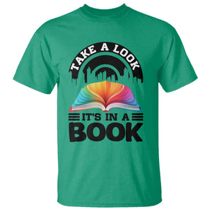 Take A Look It Is In A Book T Shirt Reading Retro Rainbow Vintage TS12 Irish Green Print Your Wear