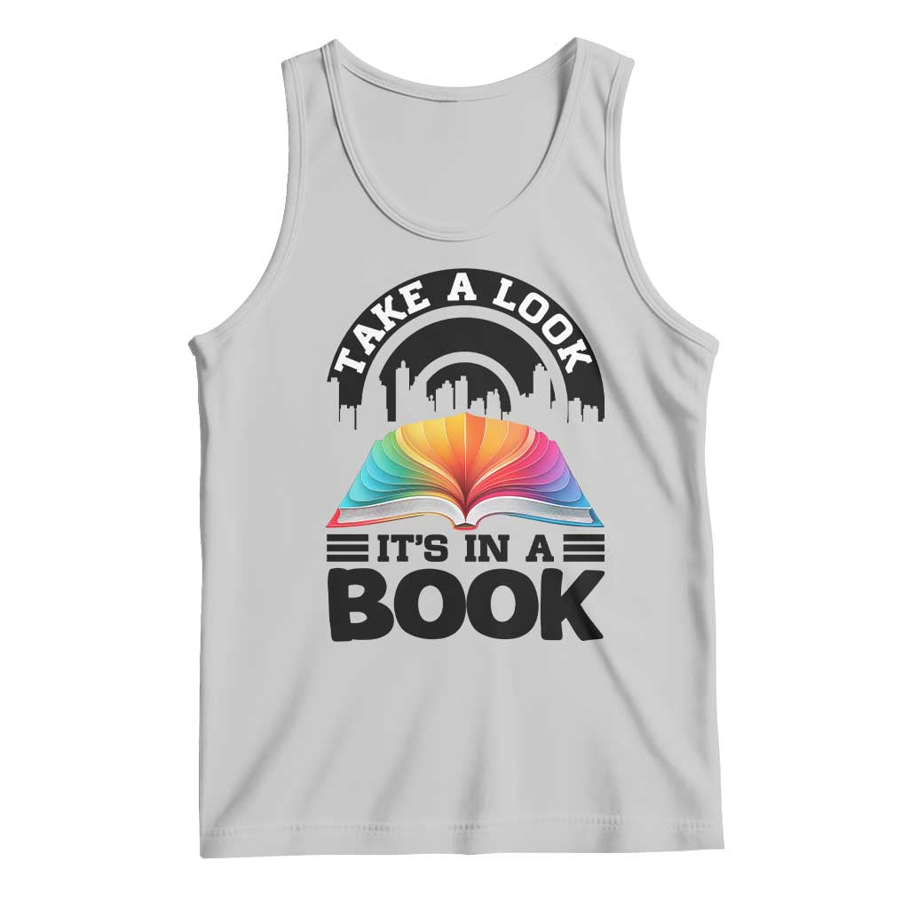 Take A Look It Is In A Book Tank Top Reading Retro Rainbow Vintage TS12 Ash Print Your Wear