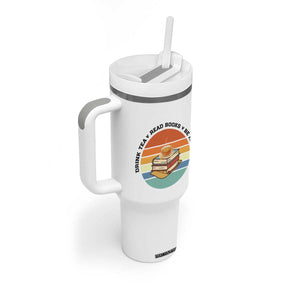 Drink Tea Read Books Be Happy Tumbler With Handle Book Worm Tea Cup TS12 Print Your Wear