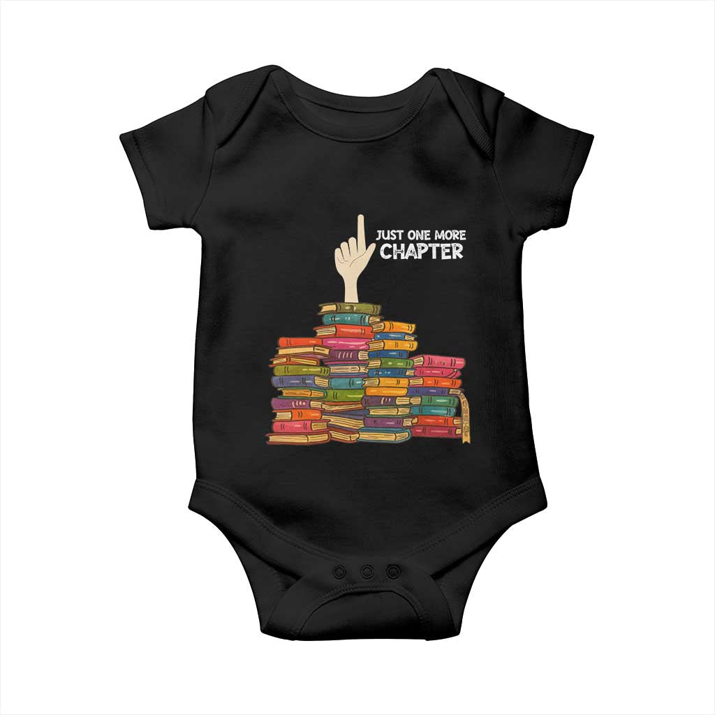 Just One More Chapter Baby Onesie Funny Book Lover TS12 Black Print Your Wear