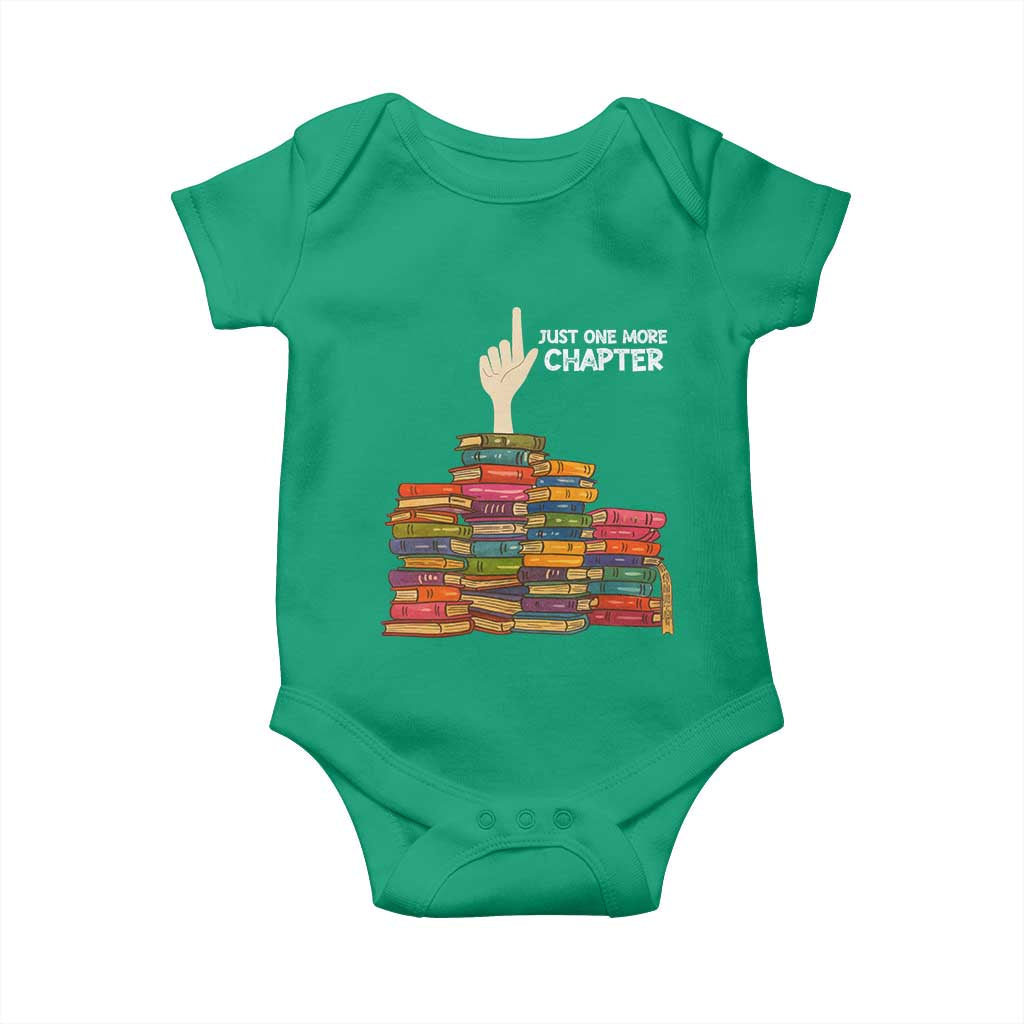 Just One More Chapter Baby Onesie Funny Book Lover TS12 Irish Green Print Your Wear