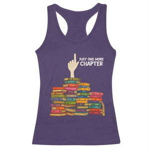 Just One More Chapter Racerback Tank Top Funny Book Lover TS12 Purple Print Your Wear