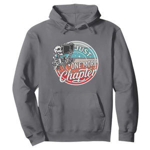 Just One More Chapter Hoodie Funny Skeleton Reading Book TS12 Charcoal Print Your Wear