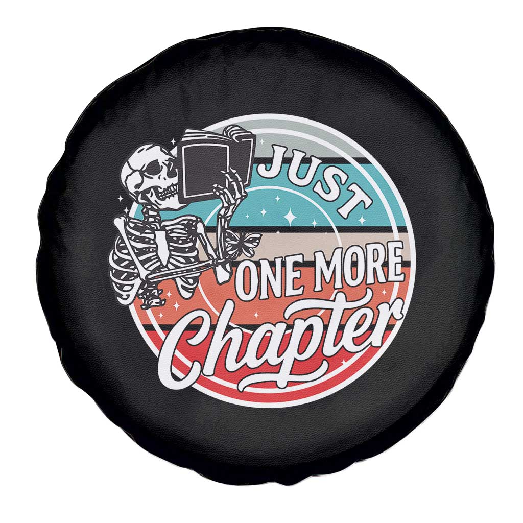 Just One More Chapter Spare Tire Cover Funny Skeleton Reading Book TS12 Print Your Wear