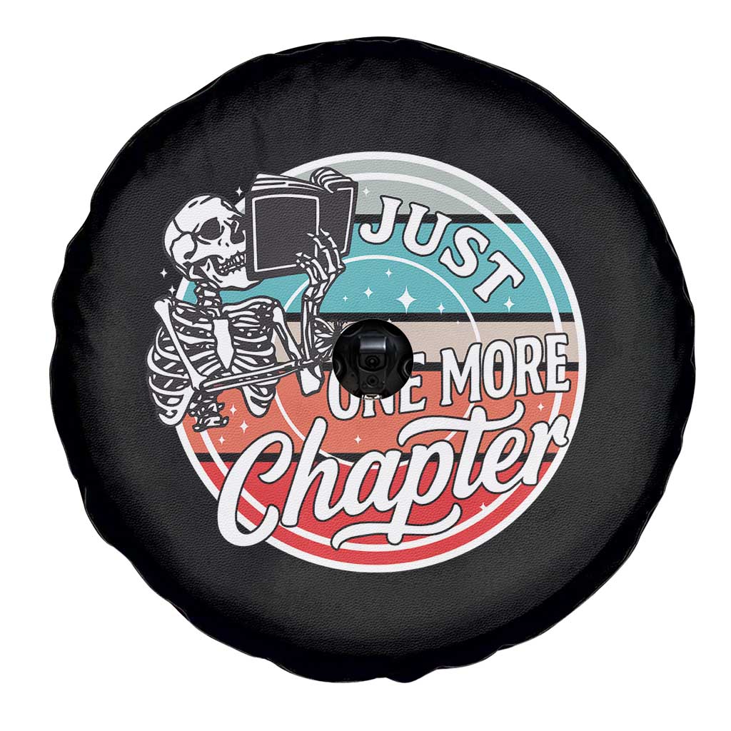 Just One More Chapter Spare Tire Cover Funny Skeleton Reading Book TS12 Print Your Wear