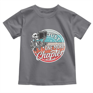 Just One More Chapter Toddler T Shirt Funny Skeleton Reading Book TS12 Charcoal Print Your Wear