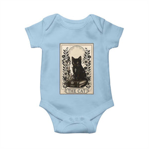Funny The Cat Book Baby Onesie Kitty Lover Tarot Card TS12 Light Blue Print Your Wear