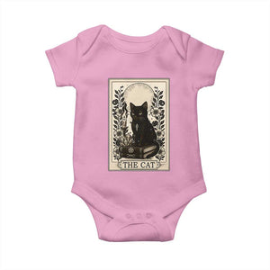 Funny The Cat Book Baby Onesie Kitty Lover Tarot Card TS12 Light Pink Print Your Wear