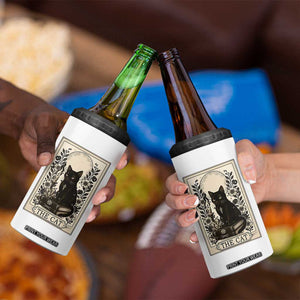 Funny The Cat Book 4 in 1 Can Cooler Tumbler Kitty Lover Tarot Card TS12 Print Your Wear