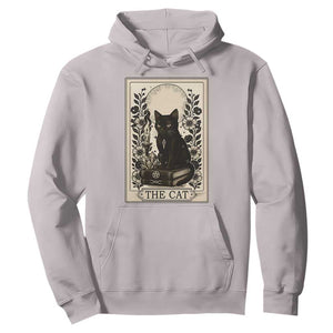 Funny The Cat Book Hoodie Kitty Lover Tarot Card TS12 Ice Gray Print Your Wear