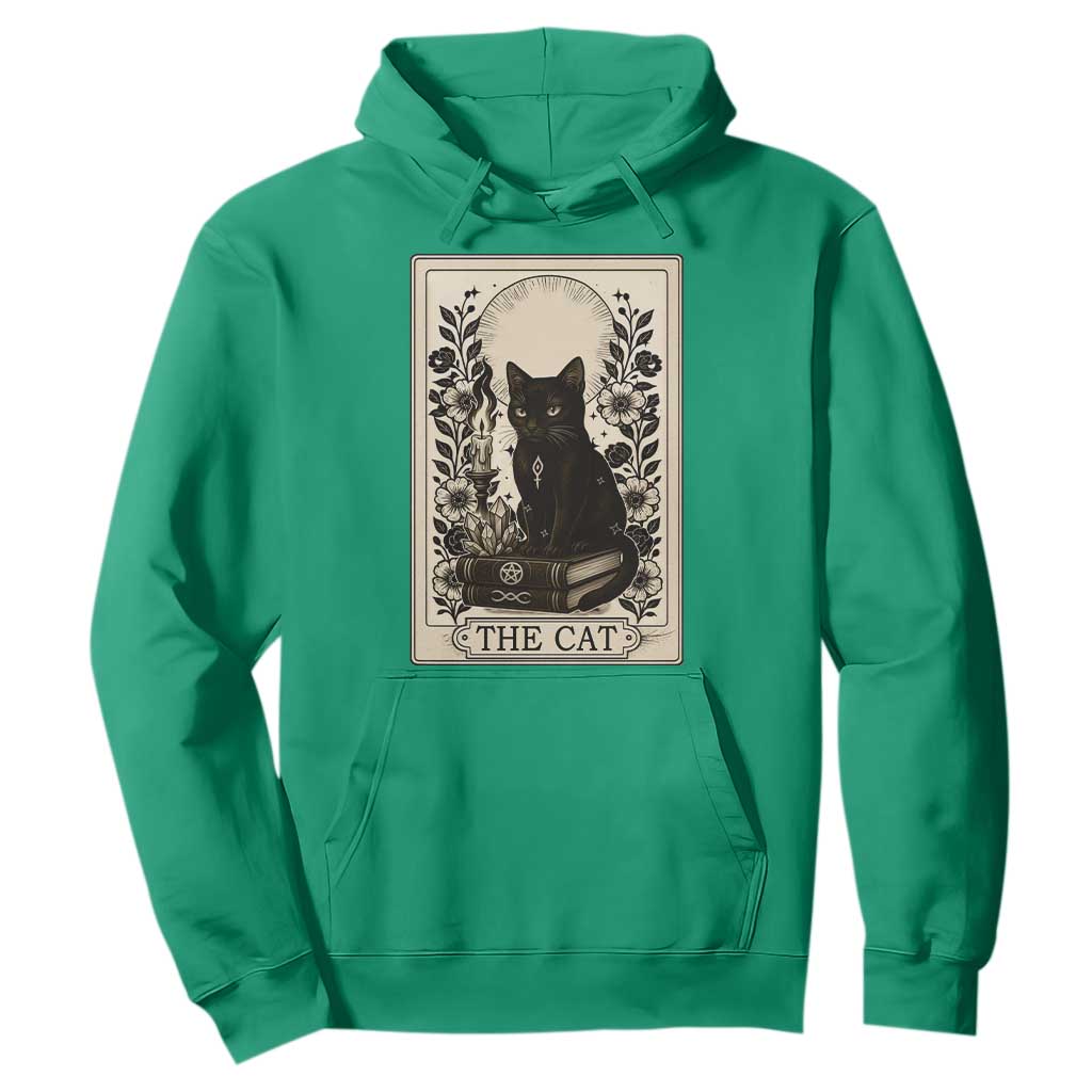 Funny The Cat Book Hoodie Kitty Lover Tarot Card TS12 Irish Green Print Your Wear