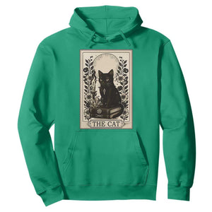 Funny The Cat Book Hoodie Kitty Lover Tarot Card TS12 Irish Green Print Your Wear