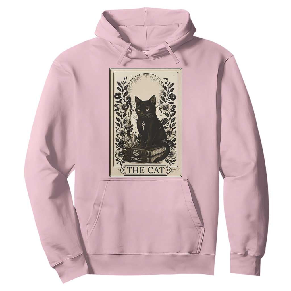 Funny The Cat Book Hoodie Kitty Lover Tarot Card TS12 Light Pink Print Your Wear