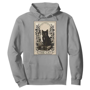 Funny The Cat Book Hoodie Kitty Lover Tarot Card TS12 Sport Gray Print Your Wear