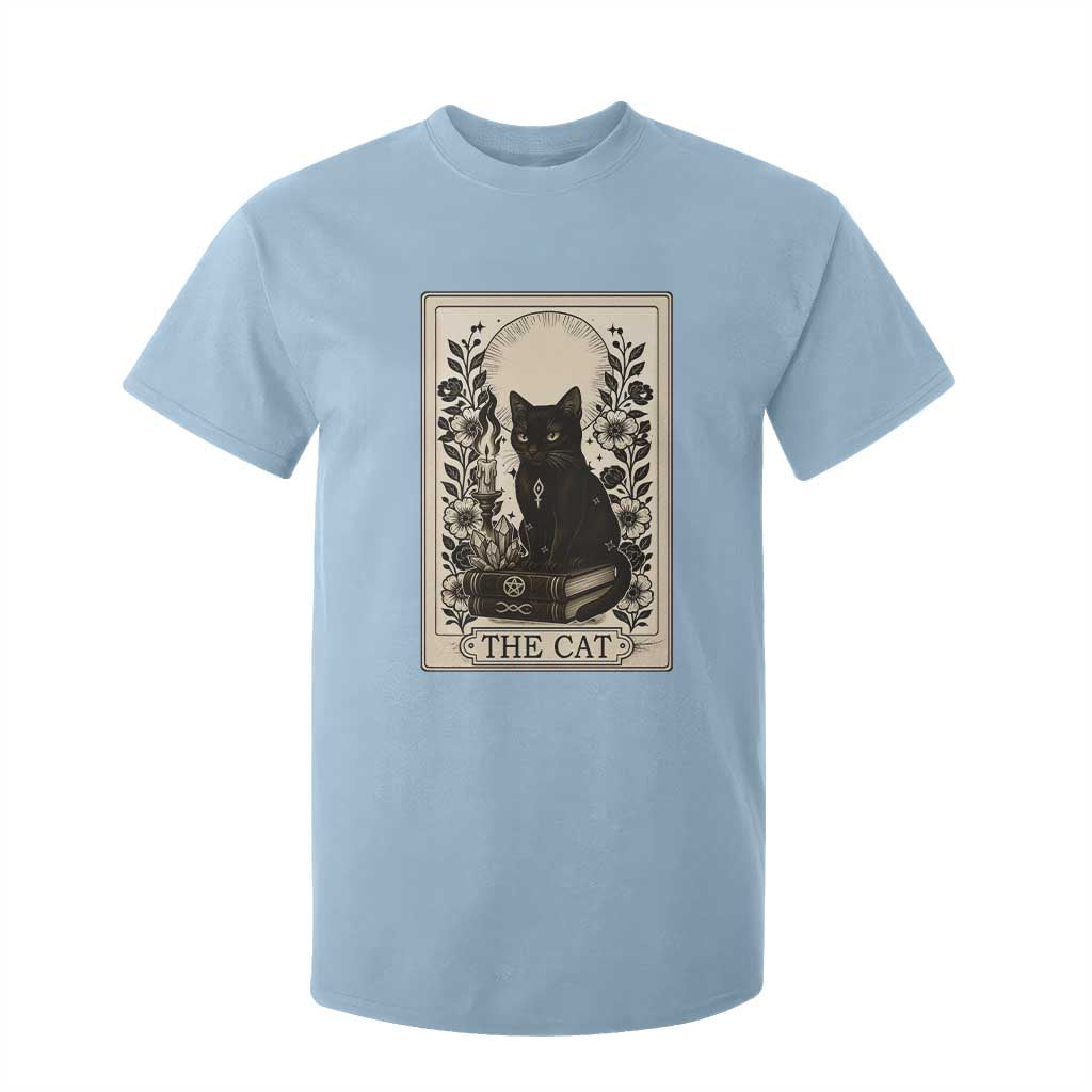 Funny The Cat Book T Shirt For Kid Kitty Lover Tarot Card TS12 Light Blue Print Your Wear