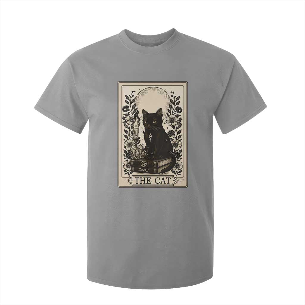 Funny The Cat Book T Shirt For Kid Kitty Lover Tarot Card TS12 Sport Gray Print Your Wear
