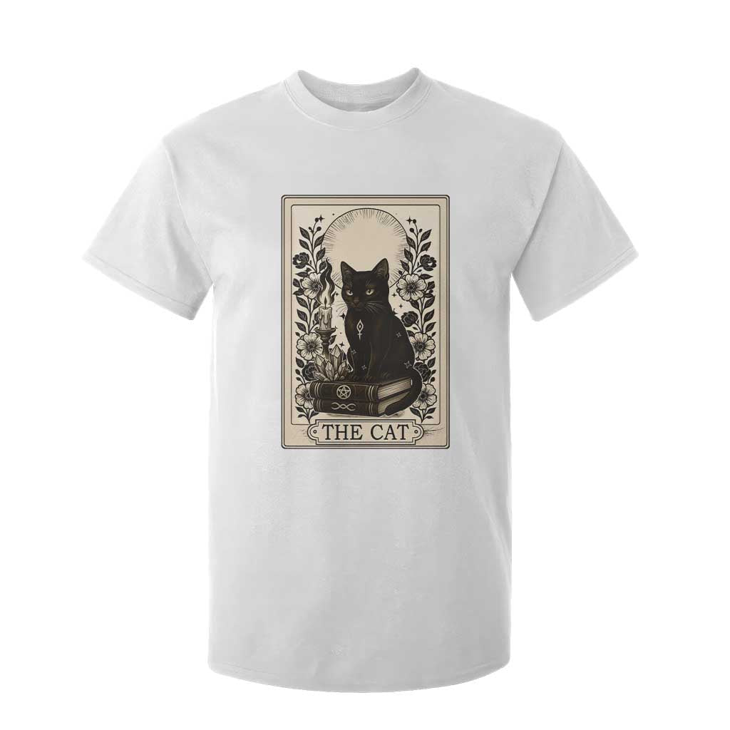 Funny The Cat Book T Shirt For Kid Kitty Lover Tarot Card TS12 White Print Your Wear