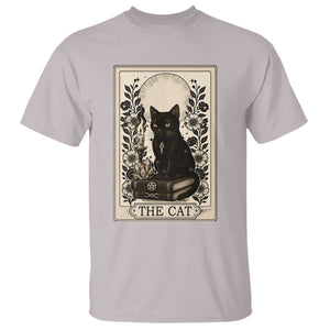 Funny The Cat Book T Shirt Kitty Lover Tarot Card TS12 Ice Gray Print Your Wear