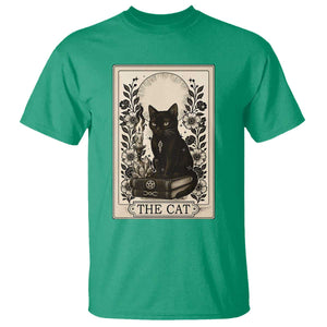 Funny The Cat Book T Shirt Kitty Lover Tarot Card TS12 Irish Green Print Your Wear