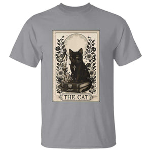 Funny The Cat Book T Shirt Kitty Lover Tarot Card TS12 Sport Gray Print Your Wear