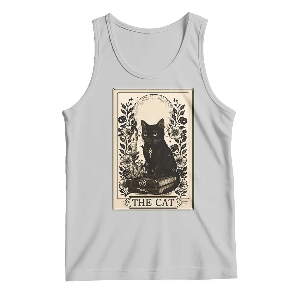Funny The Cat Book Tank Top Kitty Lover Tarot Card TS12 Ash Print Your Wear