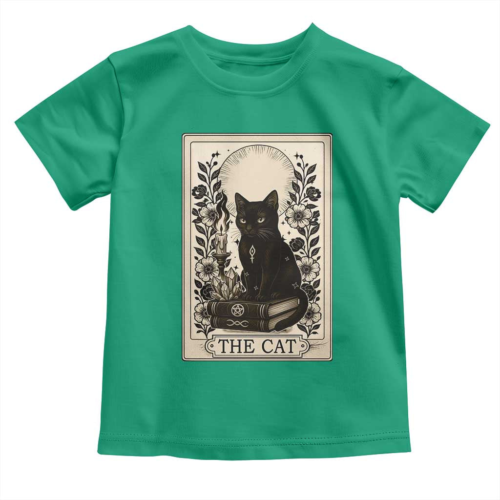 Funny The Cat Book Toddler T Shirt Kitty Lover Tarot Card TS12 Irish Green Print Your Wear