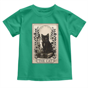 Funny The Cat Book Toddler T Shirt Kitty Lover Tarot Card TS12 Irish Green Print Your Wear