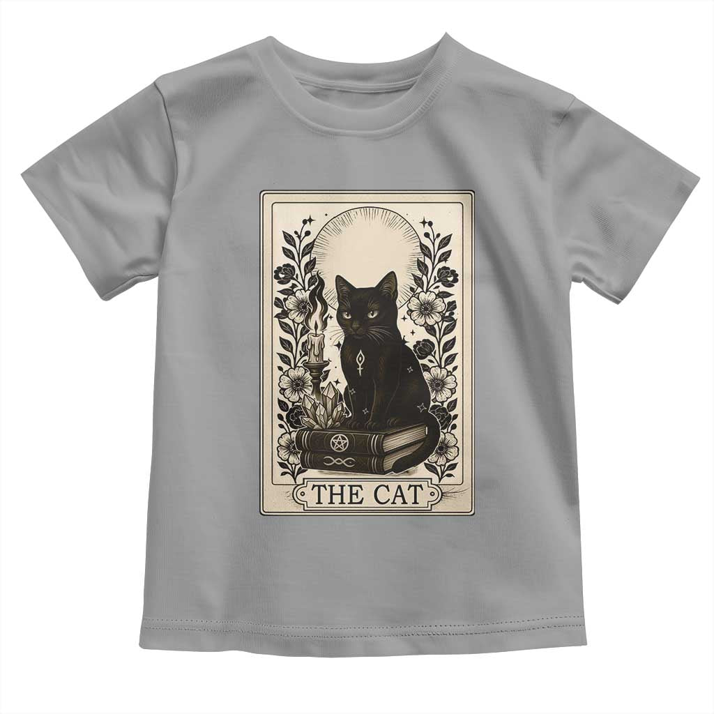 Funny The Cat Book Toddler T Shirt Kitty Lover Tarot Card TS12 Sport Gray Print Your Wear
