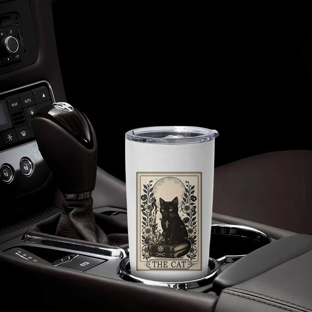 Funny The Cat Book Tumbler Cup Kitty Lover Tarot Card TS12 Print Your Wear