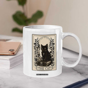 Funny The Cat Book Coffee Mug Kitty Lover Tarot Card TS12 Print Your Wear