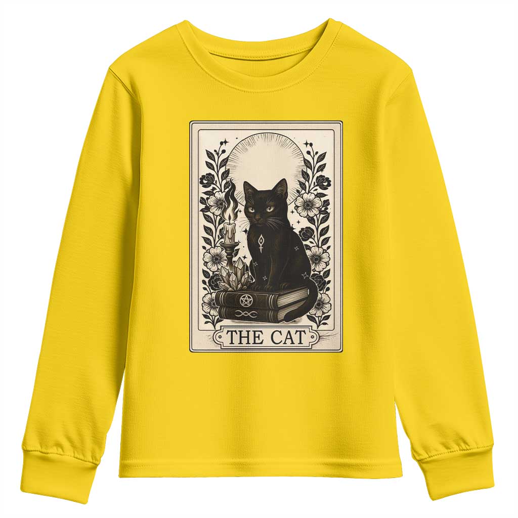 Funny The Cat Book Youth Sweatshirt Kitty Lover Tarot Card TS12 Daisy Print Your Wear