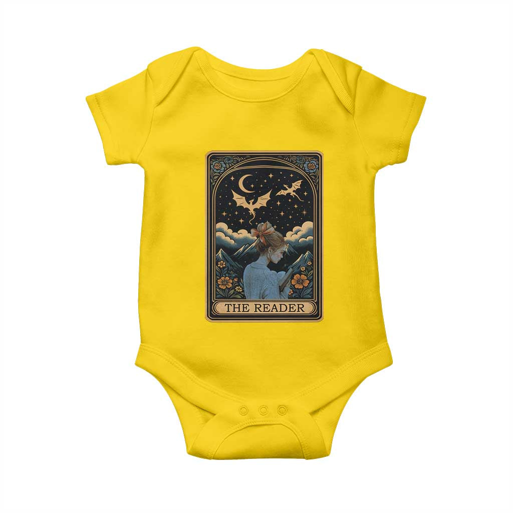 Funny The Reader Tarot Card Baby Onesie Girl Reading Fantasy Book TS12 Daisy Print Your Wear