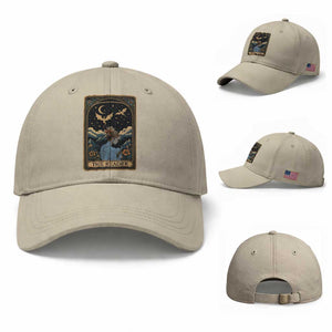 Funny The Reader Tarot Card Baseball Cap Girl Reading Fantasy Book TS12 Baseball Cap Universal Fit Beige Print Your Wear