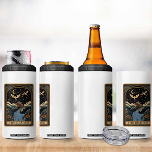 Funny The Reader Tarot Card 4 in 1 Can Cooler Tumbler Girl Reading Fantasy Book TS12 Print Your Wear