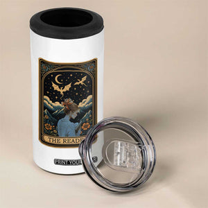 Funny The Reader Tarot Card 4 in 1 Can Cooler Tumbler Girl Reading Fantasy Book TS12 Print Your Wear
