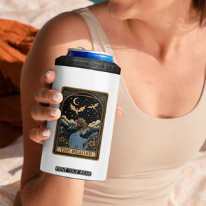 Funny The Reader Tarot Card 4 in 1 Can Cooler Tumbler Girl Reading Fantasy Book TS12 Print Your Wear