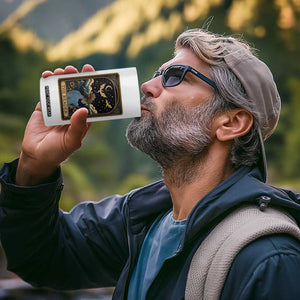 Funny The Reader Tarot Card 4 in 1 Can Cooler Tumbler Girl Reading Fantasy Book TS12 Print Your Wear