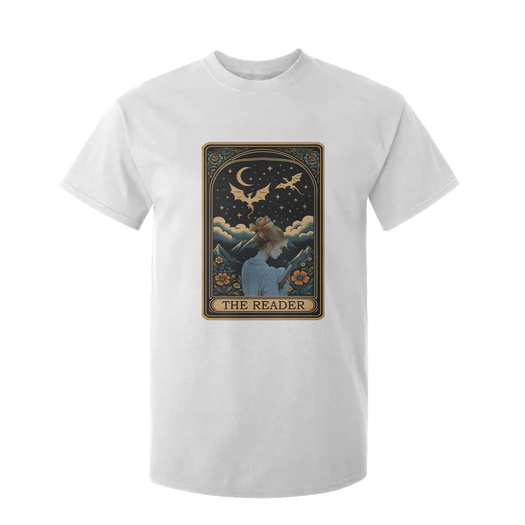 Funny The Reader Tarot Card T Shirt For Kid Girl Reading Fantasy Book TS12 White Print Your Wear