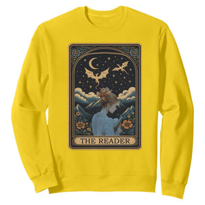 Funny The Reader Tarot Card Sweatshirt Girl Reading Fantasy Book TS12 Daisy Print Your Wear