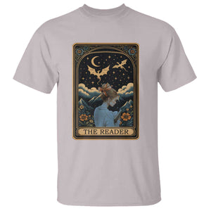Funny The Reader Tarot Card T Shirt Girl Reading Fantasy Book TS12 Ice Gray Print Your Wear