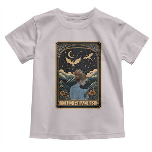Funny The Reader Tarot Card Toddler T Shirt Girl Reading Fantasy Book TS12 Ice Gray Print Your Wear