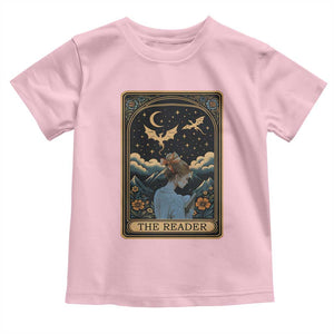 Funny The Reader Tarot Card Toddler T Shirt Girl Reading Fantasy Book TS12 Light Pink Print Your Wear