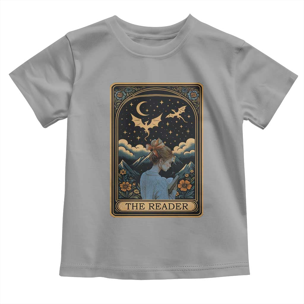 Funny The Reader Tarot Card Toddler T Shirt Girl Reading Fantasy Book TS12 Sport Gray Print Your Wear