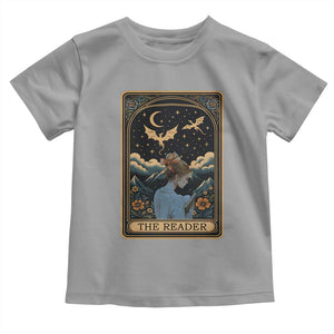 Funny The Reader Tarot Card Toddler T Shirt Girl Reading Fantasy Book TS12 Sport Gray Print Your Wear