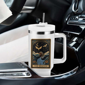 Funny The Reader Tarot Card Tumbler With Handle Girl Reading Fantasy Book TS12 Print Your Wear