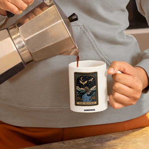 Funny The Reader Tarot Card Coffee Mug Girl Reading Fantasy Book TS12 Print Your Wear