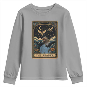 Funny The Reader Tarot Card Youth Sweatshirt Girl Reading Fantasy Book TS12 Sport Gray Print Your Wear