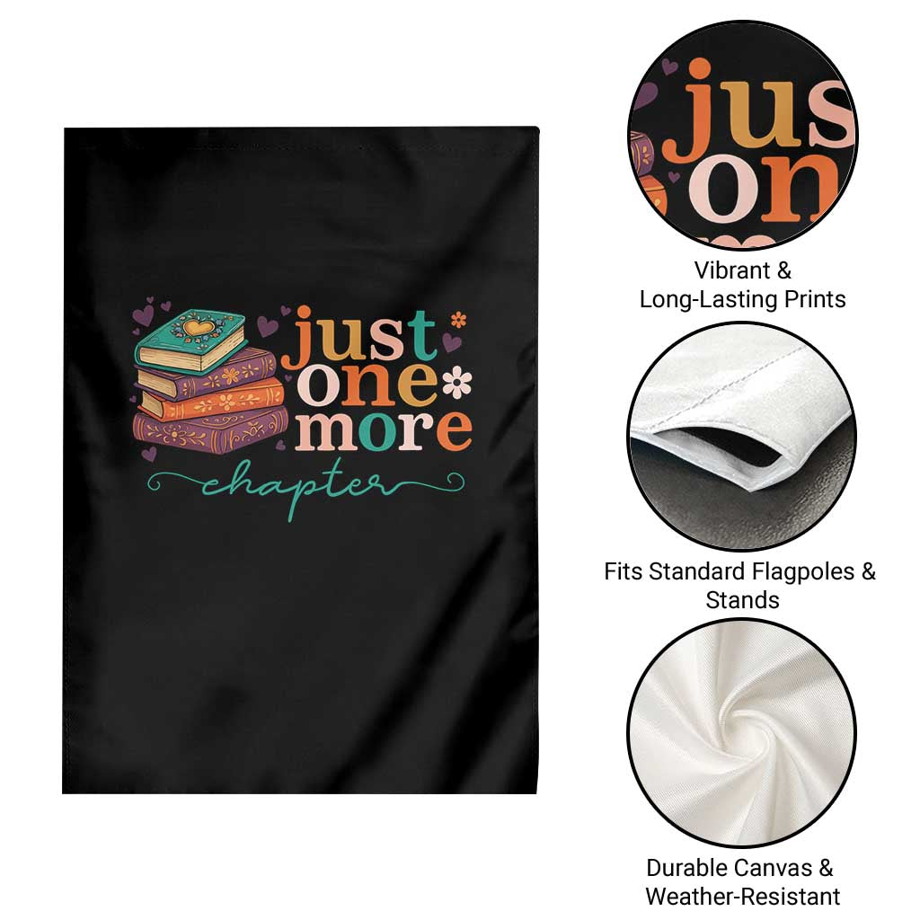 Just One More Chapter Garden Flag Cute Pastel Bookworm Girl Reader TS12 Print Your Wear