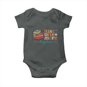 Just One More Chapter Baby Onesie Cute Pastel Bookworm Girl Reader TS12 Dark Heather Print Your Wear