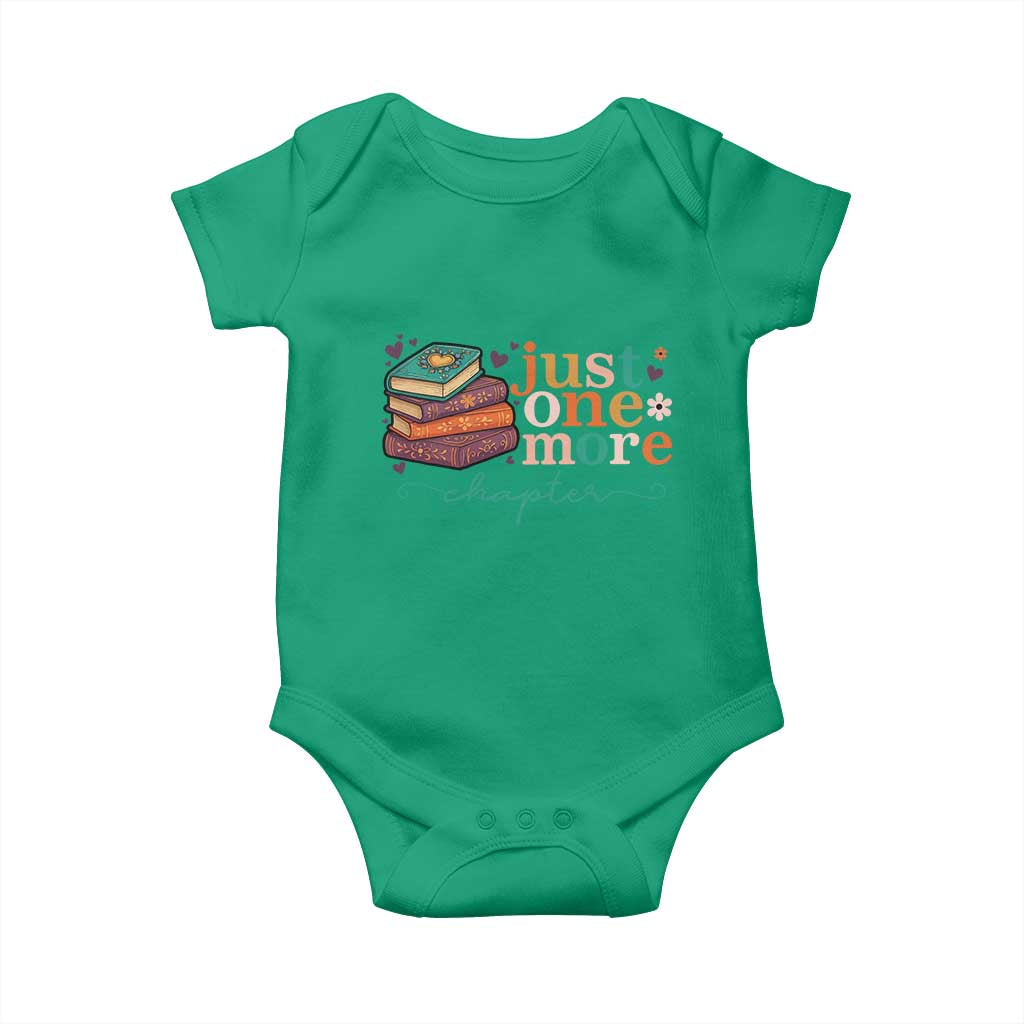 Just One More Chapter Baby Onesie Cute Pastel Bookworm Girl Reader TS12 Irish Green Print Your Wear